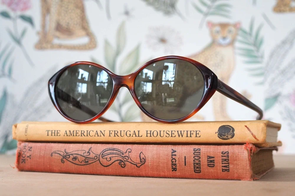 Vintage 1960s Mod Sunglasses Made in USA Multicolor Retro Midcentury NOS